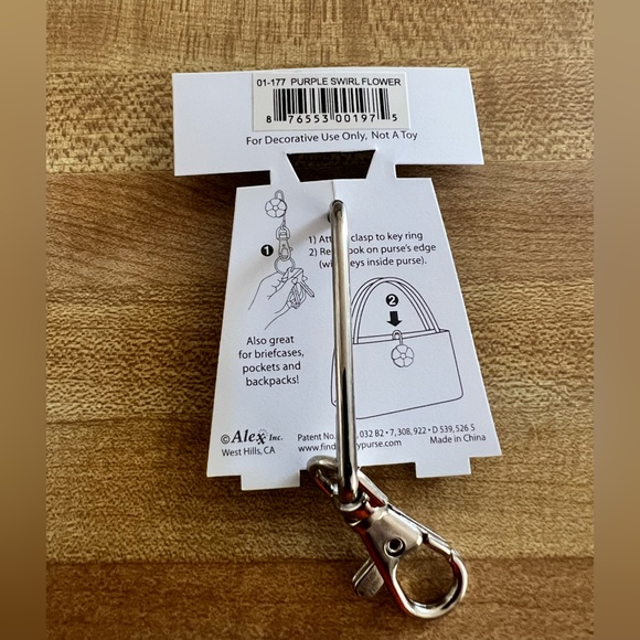 Purple Swirl Flower Key Finder - Picture 3 of 8